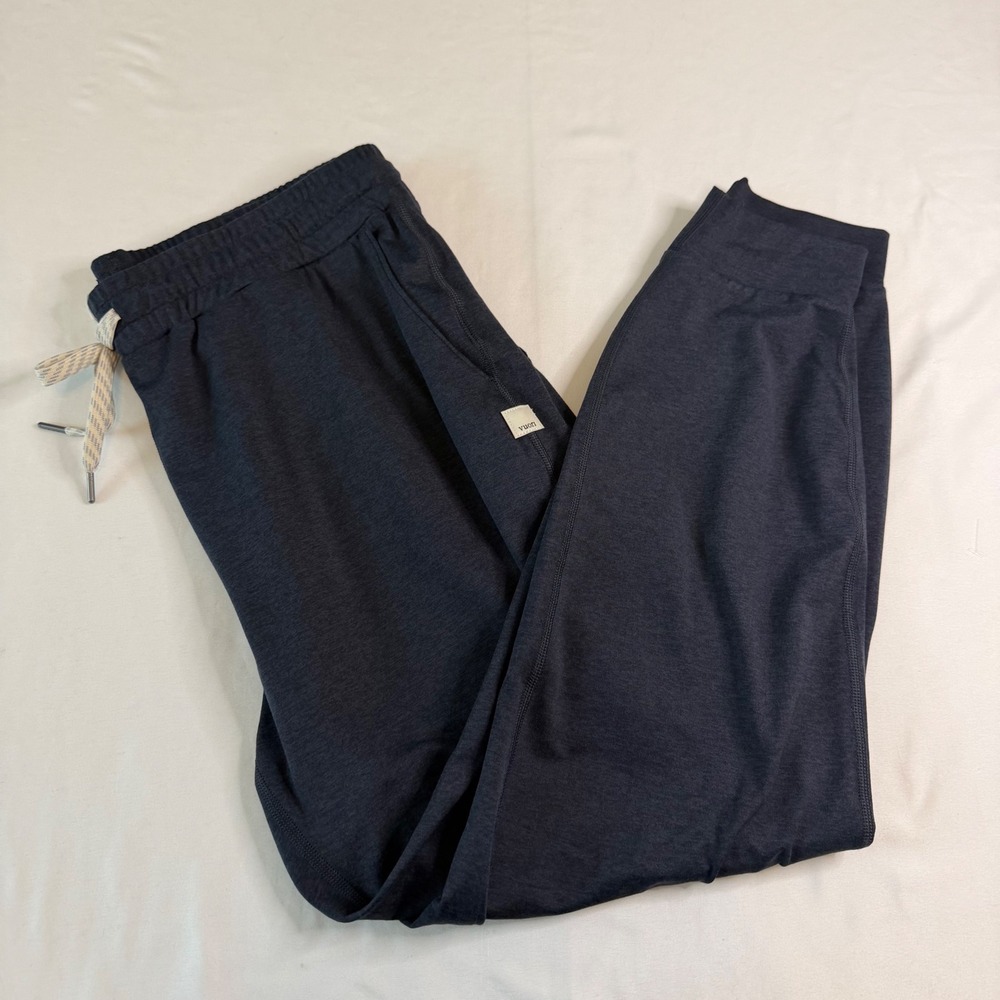 Vuori Performance Joggers Womens Medium Charcoal Heather Blue Stretch Lounge